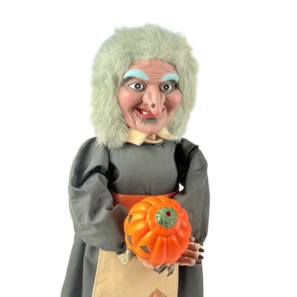 Vintage 24" Telco Motion Witch Figure Halloween Animated Decor Tested  Working - Picture 3 of 7